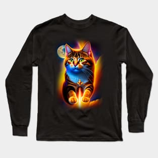 Galaxy Cat Coloful Long Sleeve T-Shirt